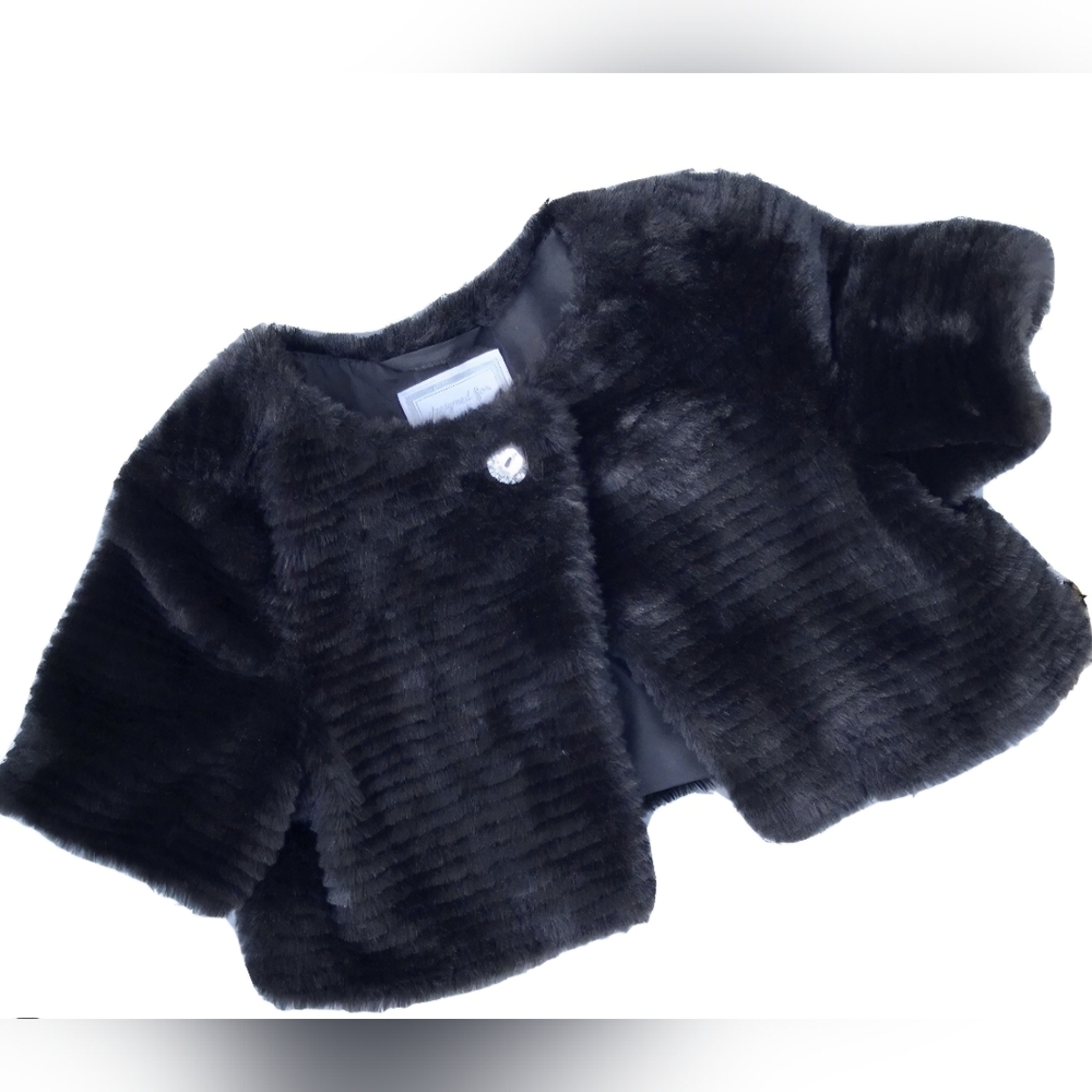 Gymboree Black Faux Fur Kids Cape